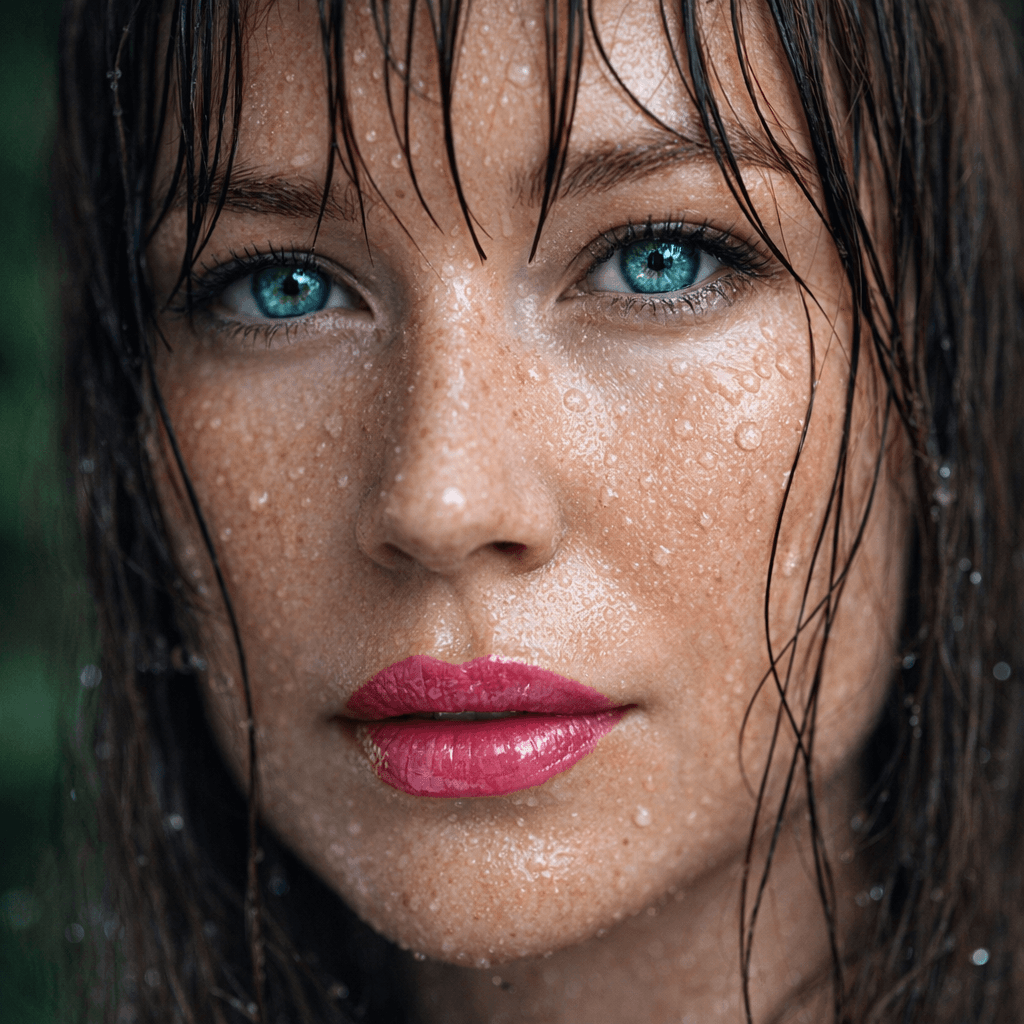AI generated: {
  "subject": {
    "type": "female model",
    "expression": "pink bold lips",
    "eyes": {
...