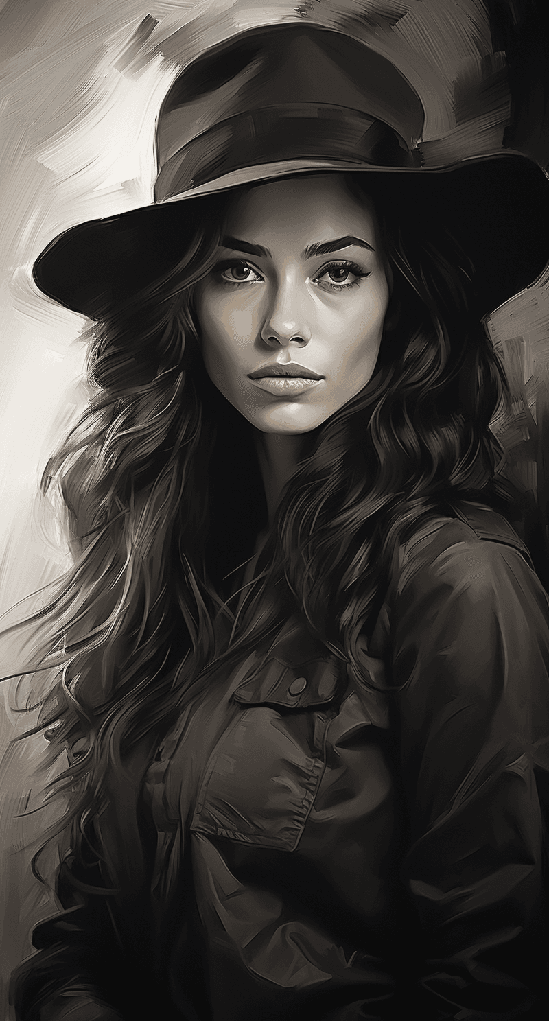 AI generated: a pencil drawing by jessica savulescu, in the style of magali villeneuve, michael garmash, raw and e...
