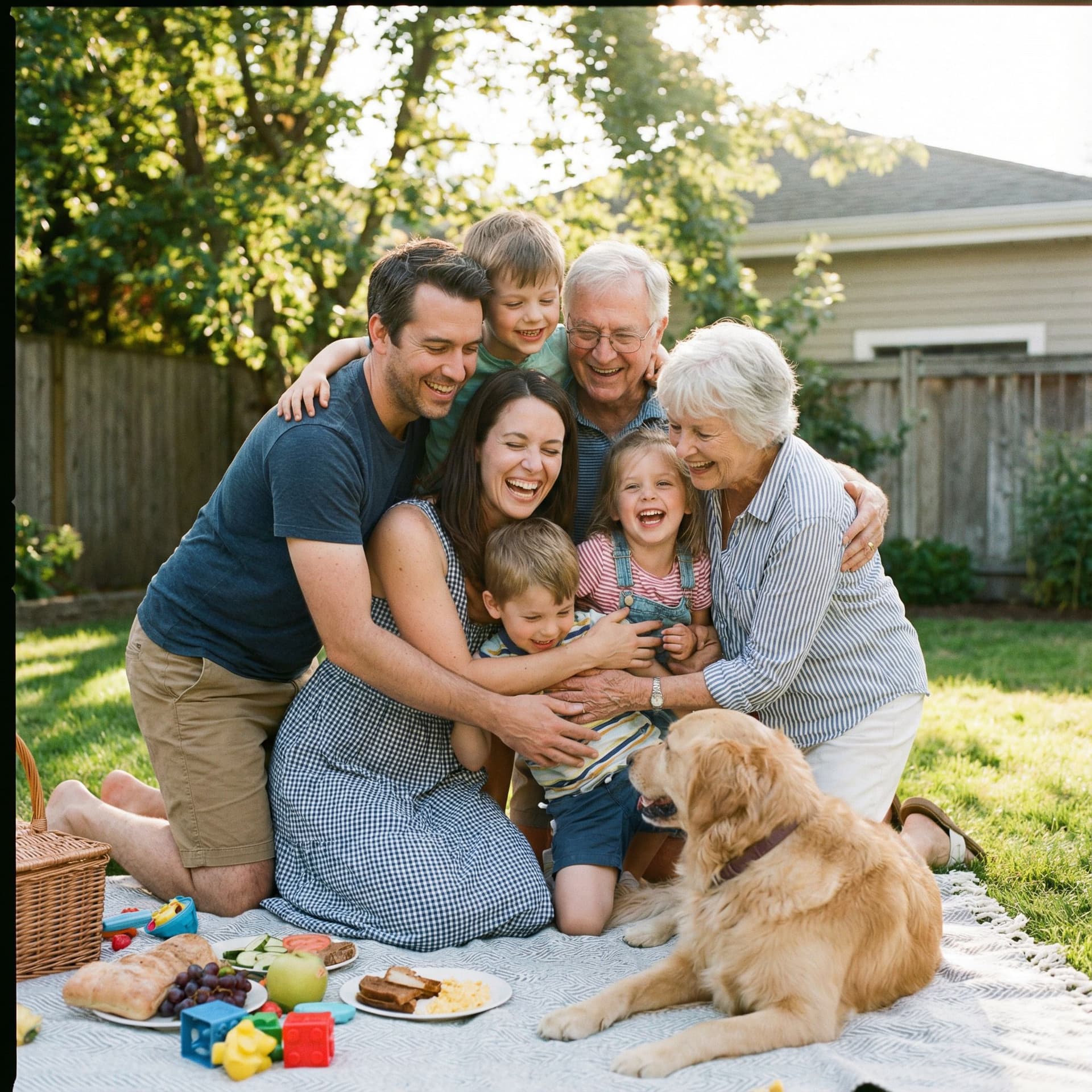 AI generated: A happy family 