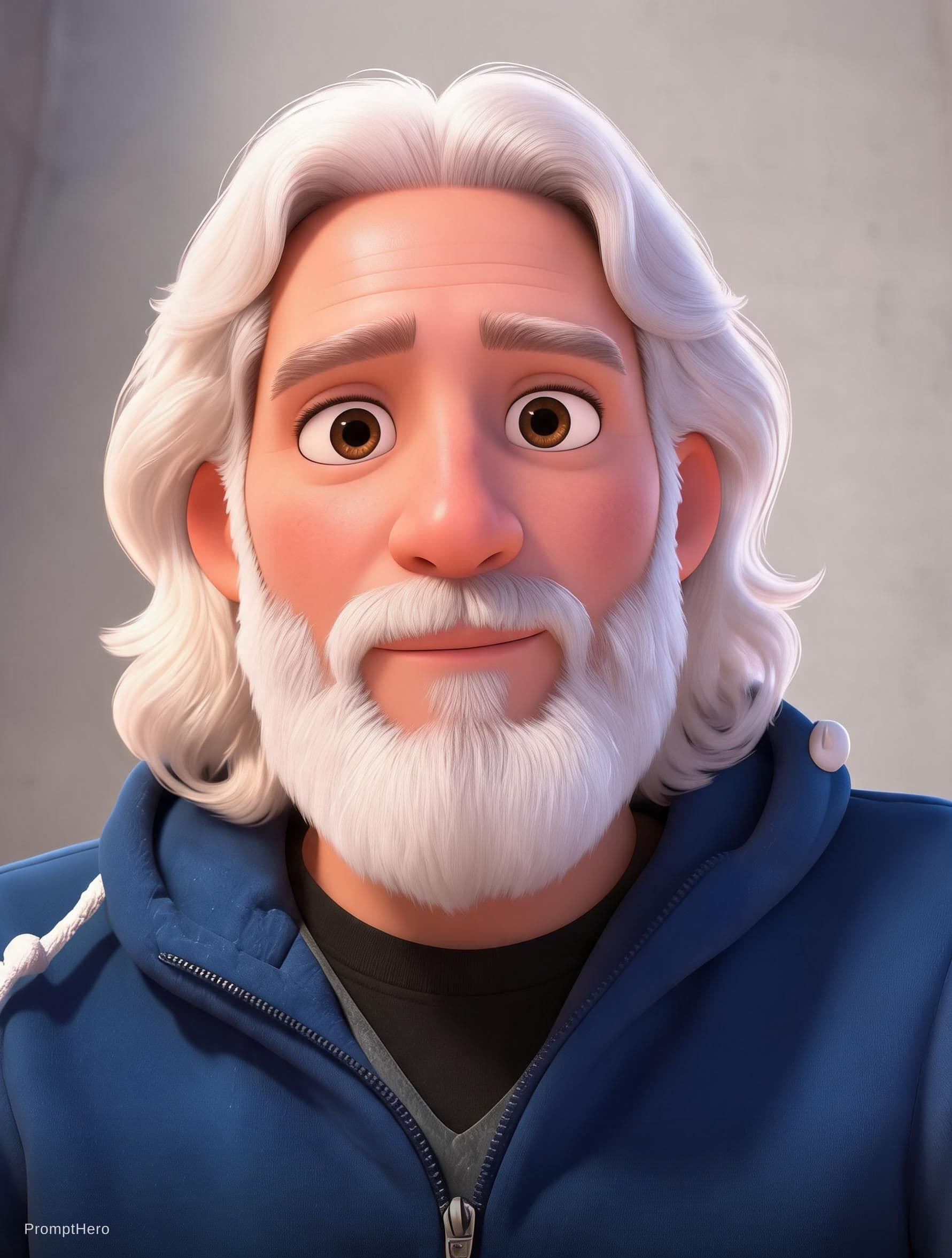 AI generated: Crea un avatar 3D estilo Pixar inspirado en la persona de la foto: hombre de apariencia amable y sab...