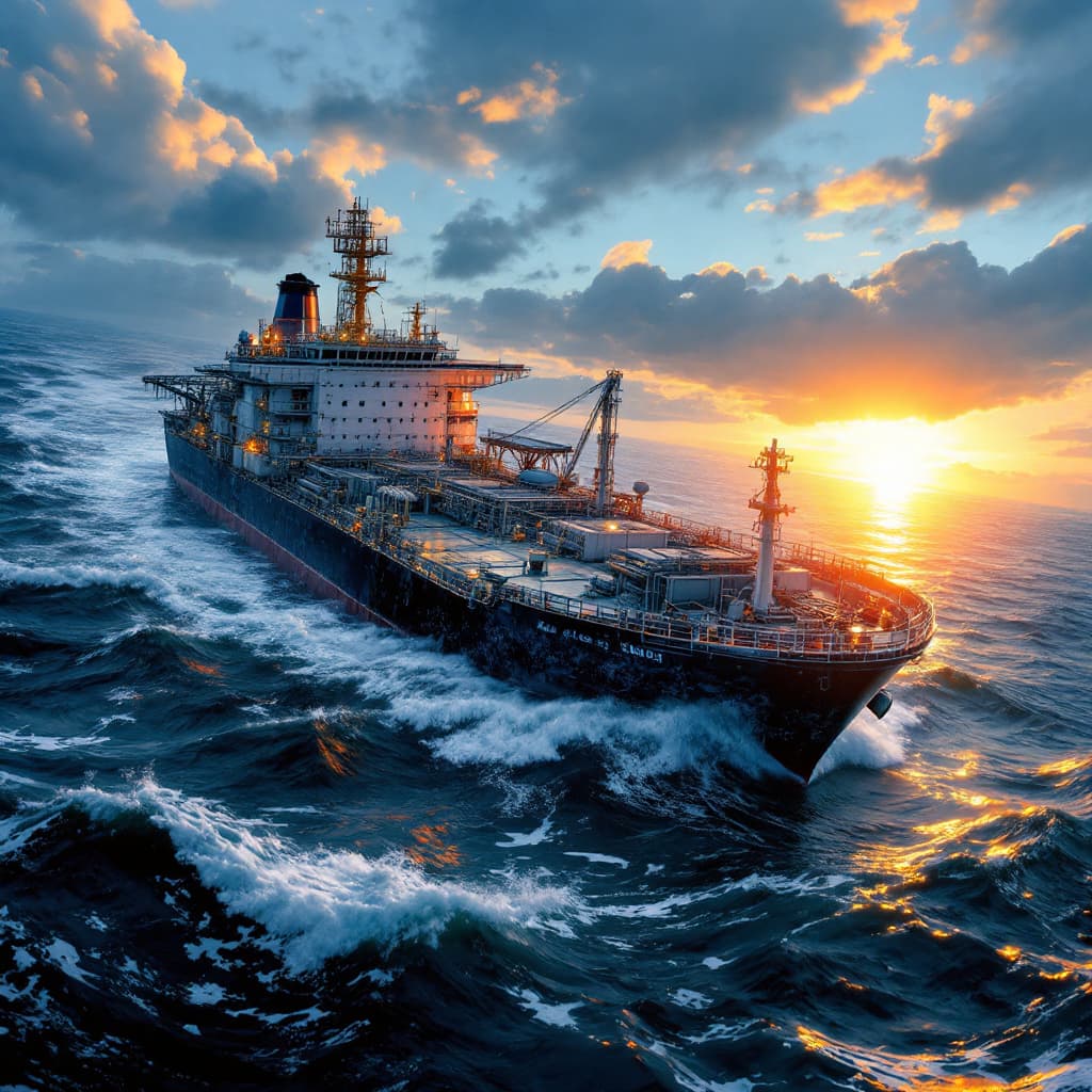 AI generated: an oil tanker in the ocean