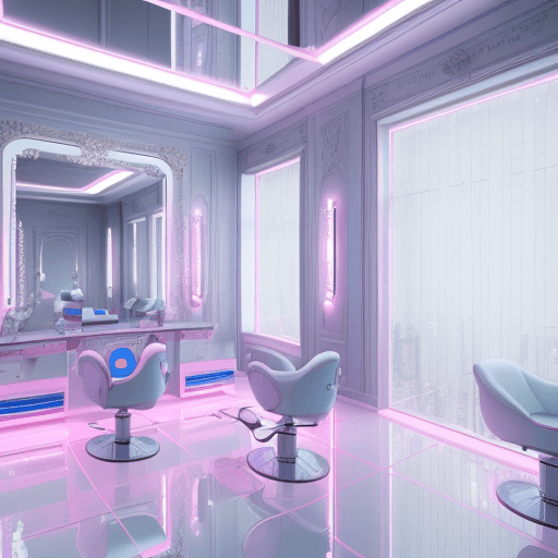 AI generated: High resolution photography Beauty Salon, Modern Boutique, interior design, dreamy luxury, 4 hair cu...