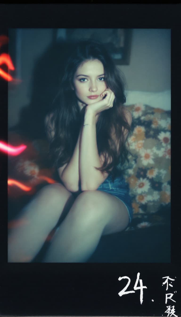 AI generated: Girl, polaroid_24, color polaroid fujifilm