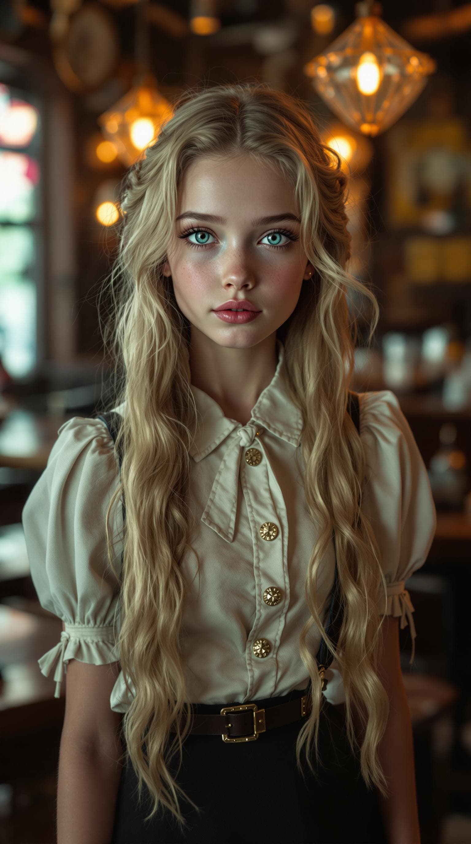 AI generated: a professional photo of a exceptionally of the most beautiful (age 10) during the American depressio...