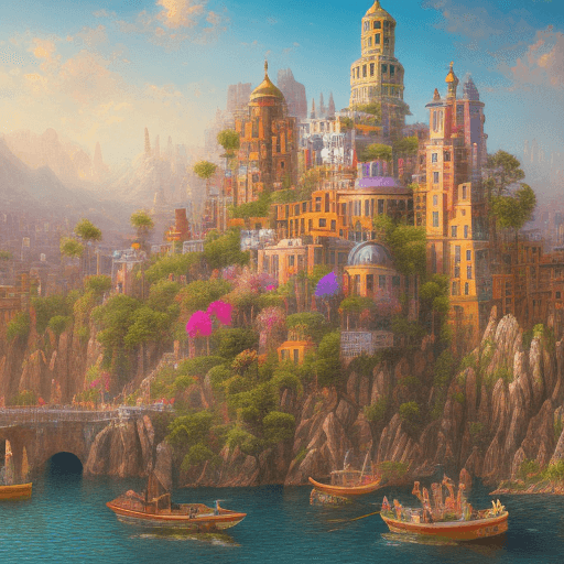 AI generated: a colorful building, in the style of intricate cityscapes, cartoon mis-en-scene, photo-realistic lan...