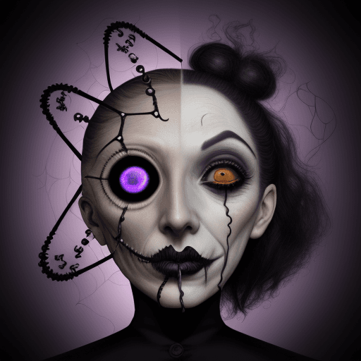 AI generated: Imagine a surreal and nightmarish Halloween face inspired by the works of Salvador Dali, featuring m...