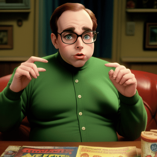 AI generated: vintage image of rl stine's show Goosebumps