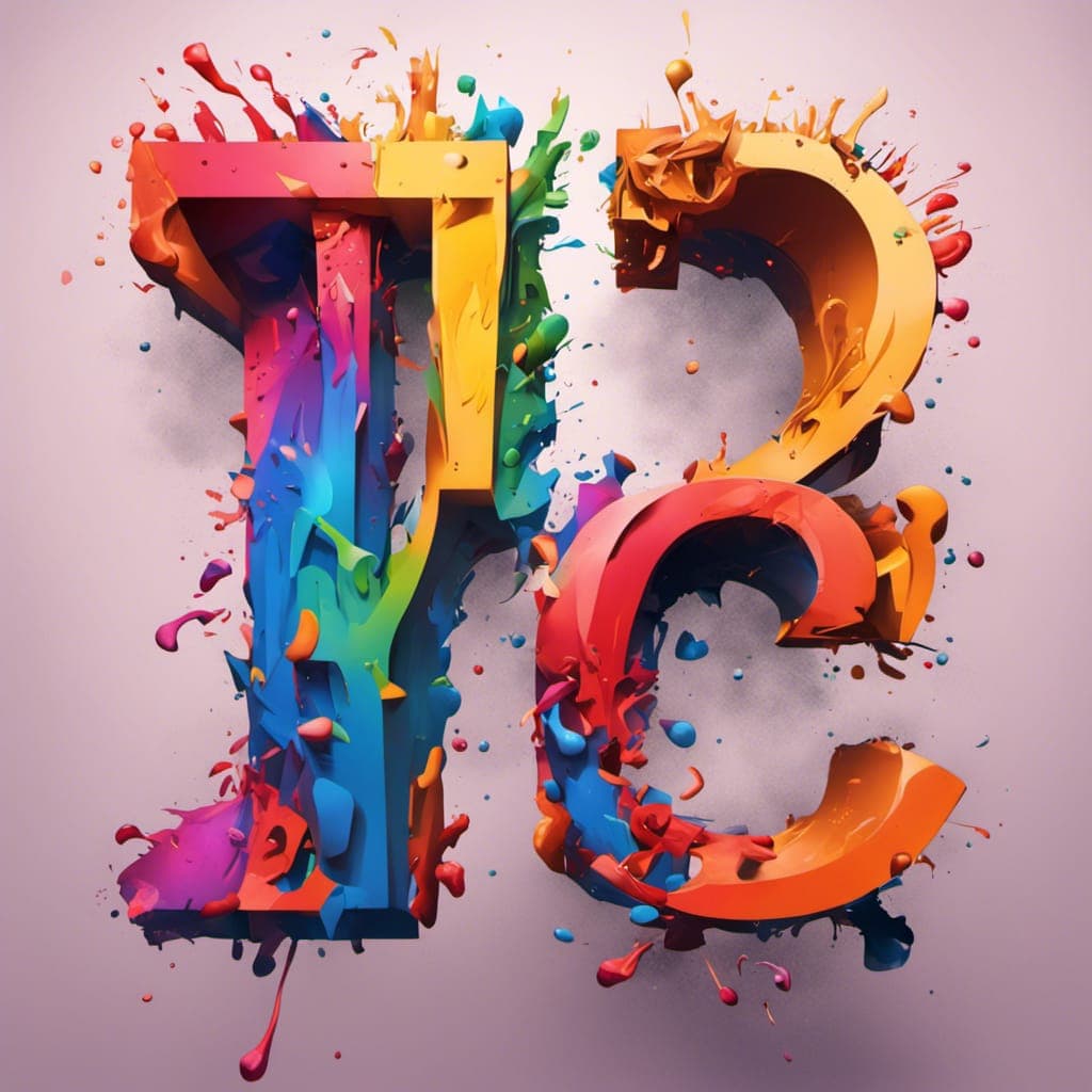 AI generated: Typography Letters