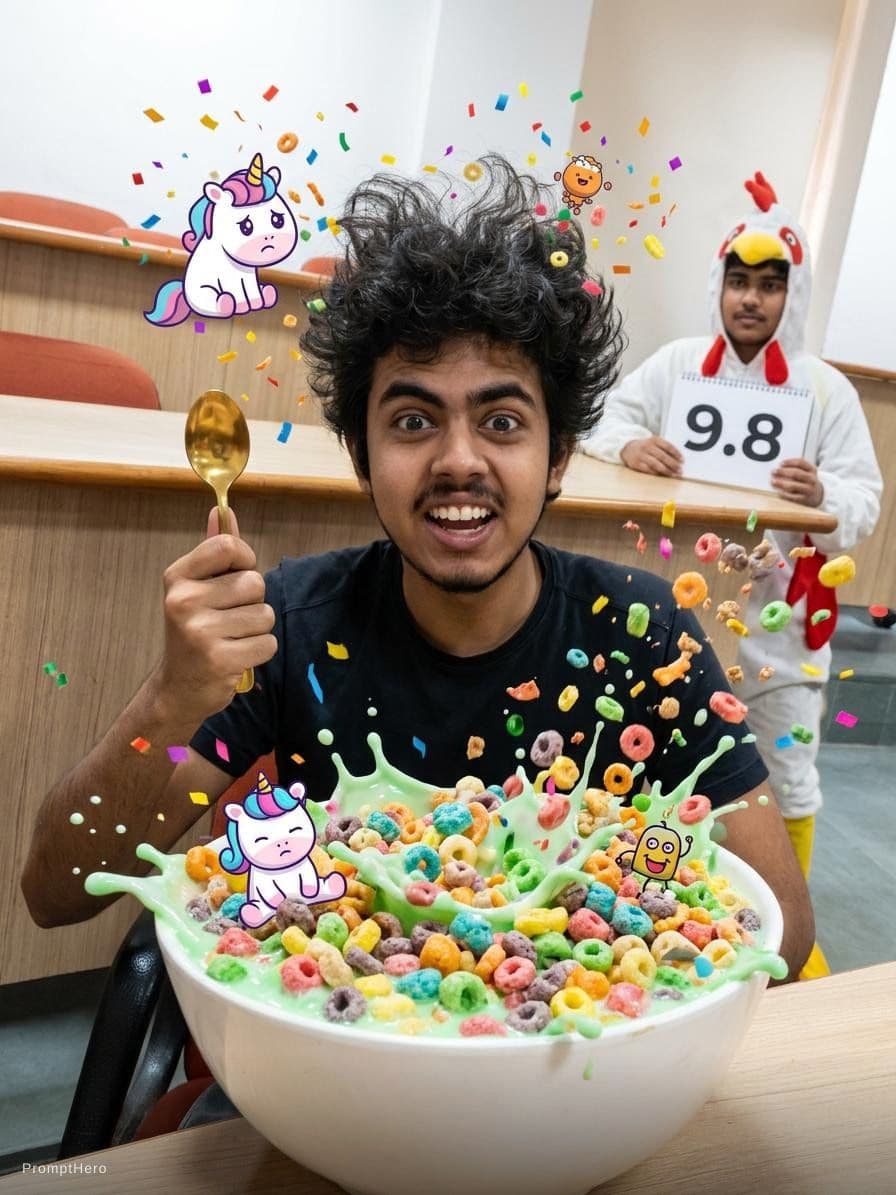 AI generated: See it is a friend of mine and I want to make a funny image of this can you make one pls ...
It shou...