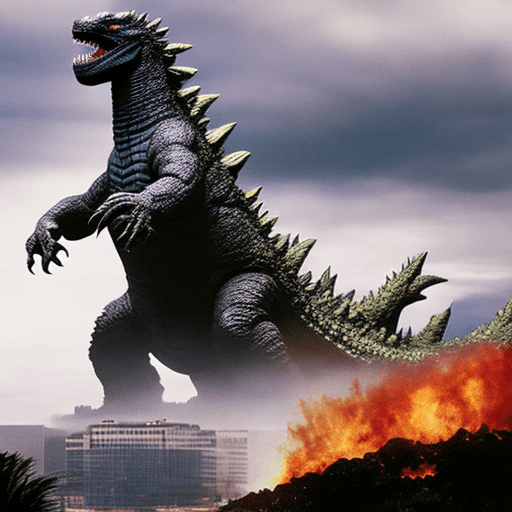 AI generated: Godzilla

