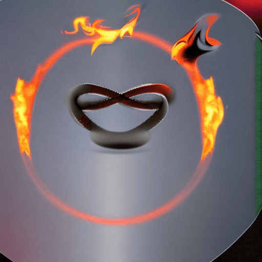AI generated: An infinity symbol, made of ashes and f
flames