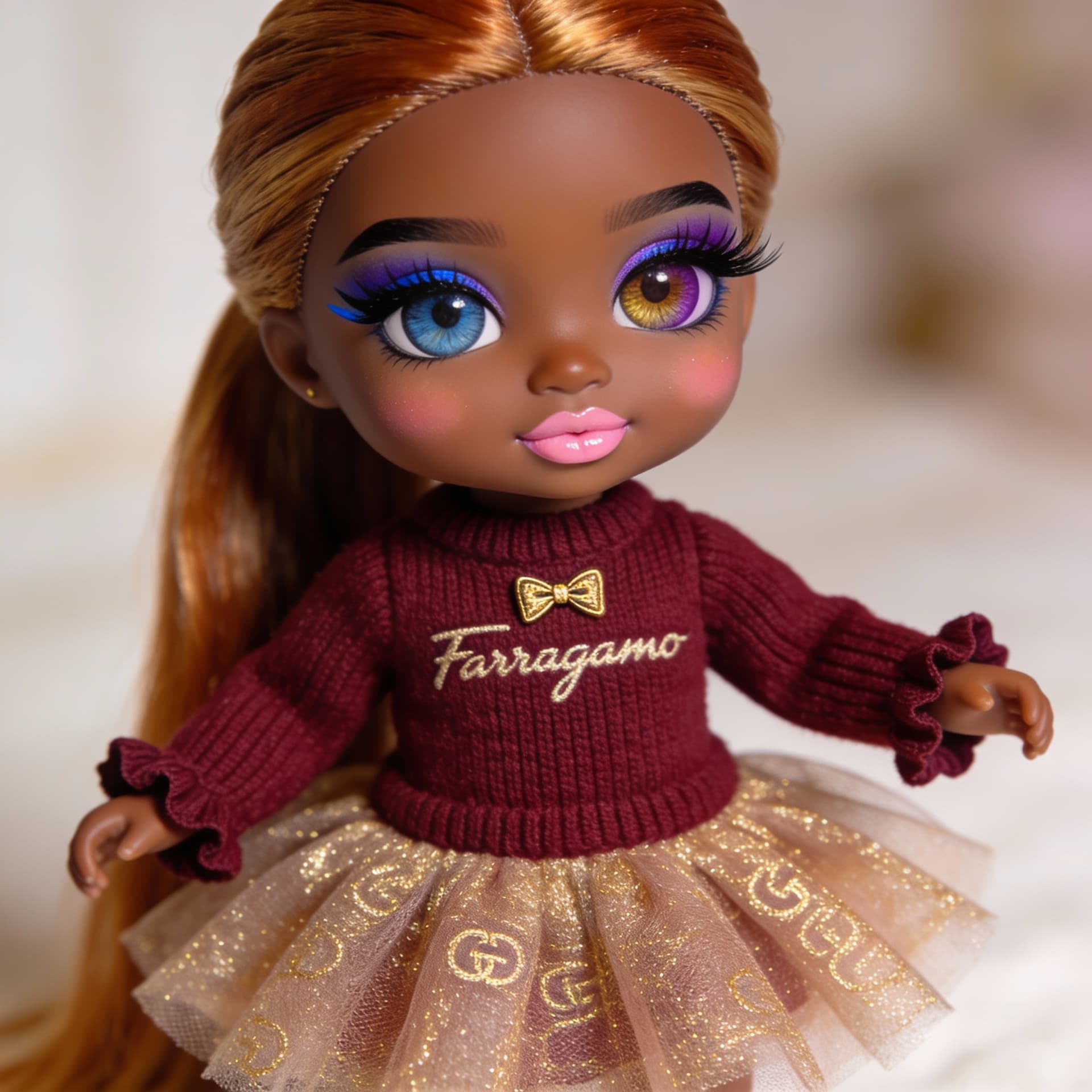AI generated: An ultra-realistic exquisite professional photograph depicts the world’s most beautiful black toddle...
