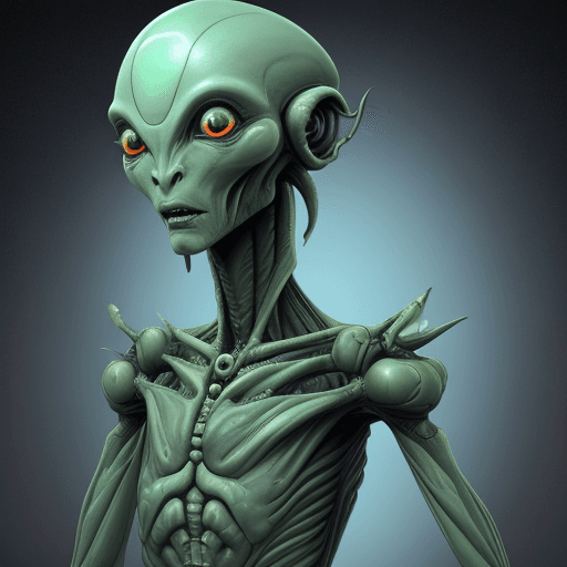 AI generated: humanoid alien species dentetanian