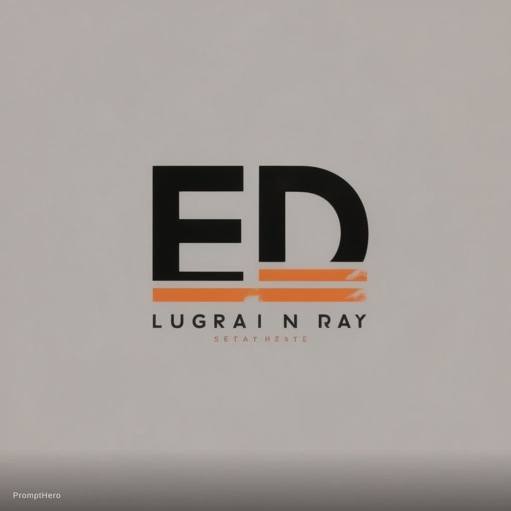 AI generated: logo minimalist for letter ED