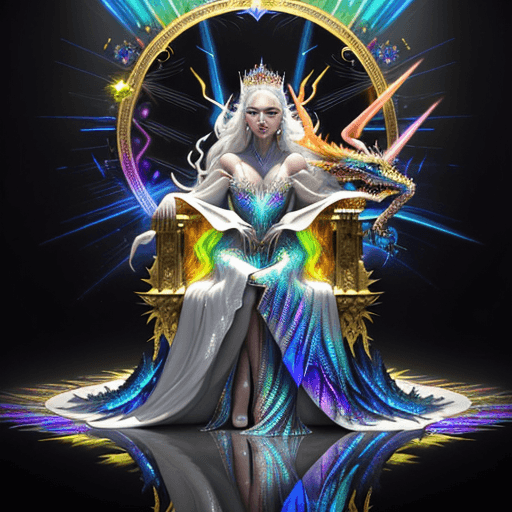 AI generated: Envision a hyper-maximalist, cinematic painting that embodies the theme of 'light', featuring a drag...