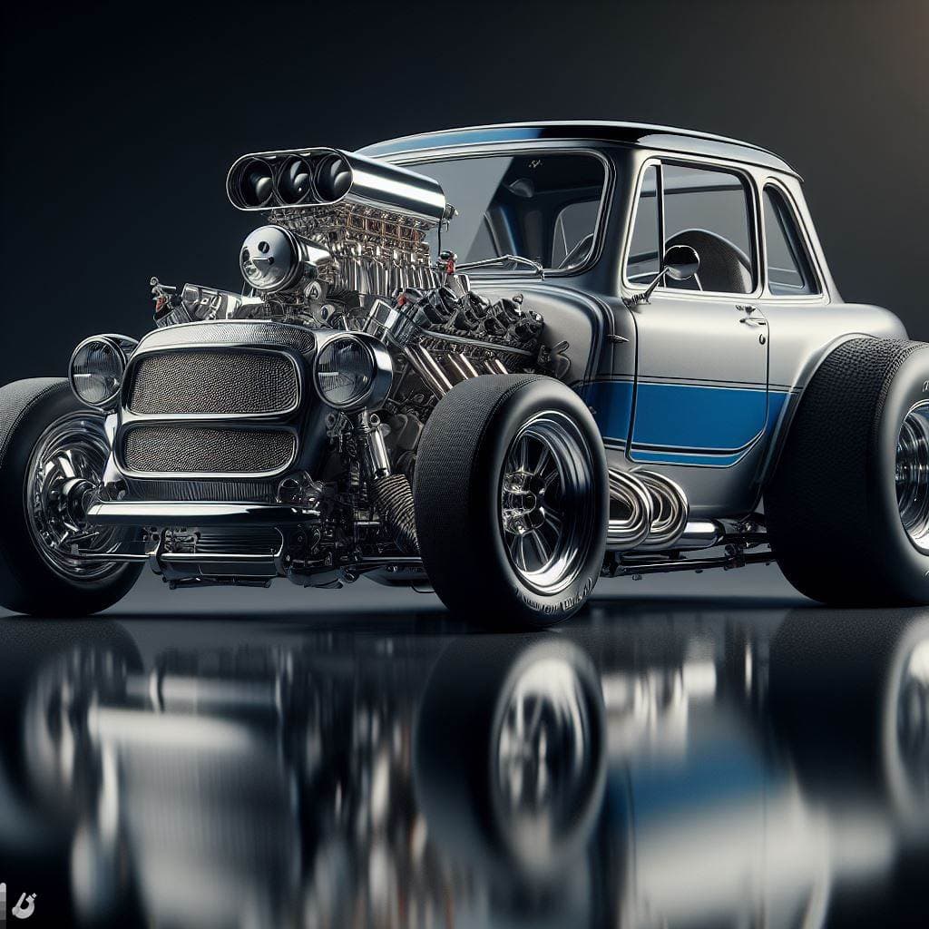 AI generated: 1968 Mini dragster
