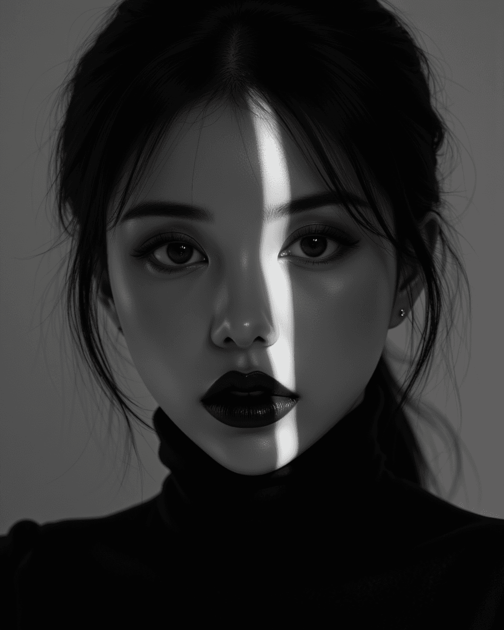 AI generated: Image Aesthetics: Style: A hyperrealistic, high-fashion, avant-garde beauty portrait. Color: Masterf...