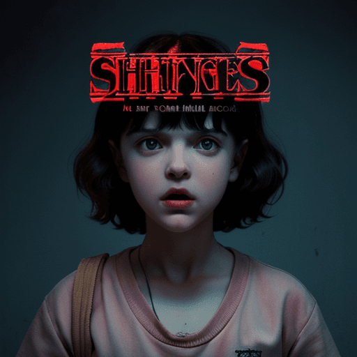 AI generated: I need a image inspired in the series "stranger things", but if I put this image upside down gonna s...