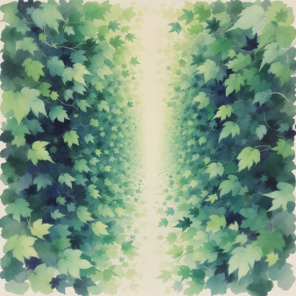 AI generated: water color painting, no details, crude brush strokes, Monet style, fractals, symmetric work, pastel...