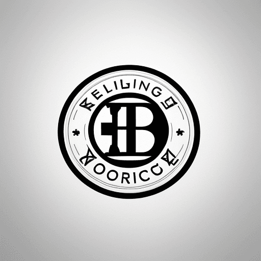 AI generated: a logo design for a building agency with monogram GD. monochrome

