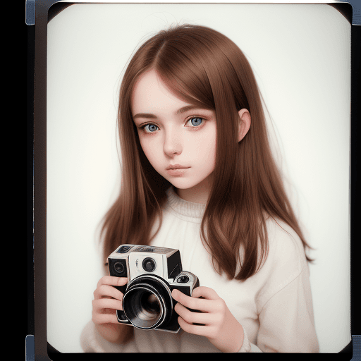 AI generated: Polish girl, 18-21 years old, brown hair, high-quality photo portrait, shot on a Polaroid camera, do...