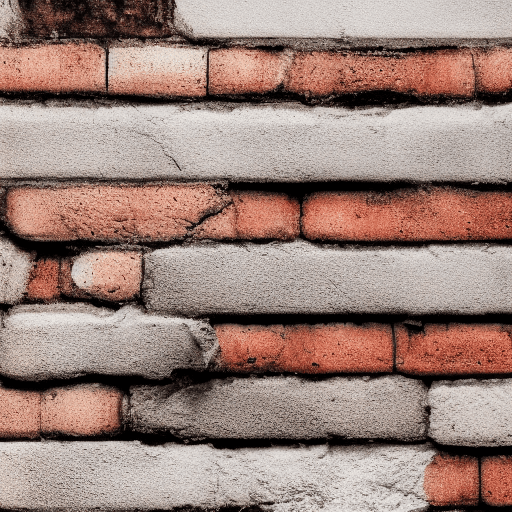 AI generated: just a concrete wall in the urban city, closeup, some bricks, cracks in wall