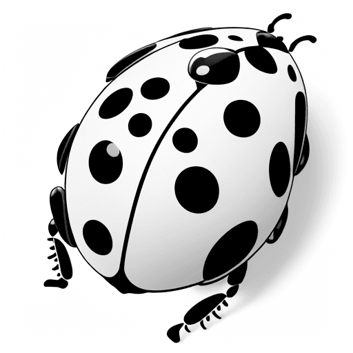 AI generated: ladybug line drawing