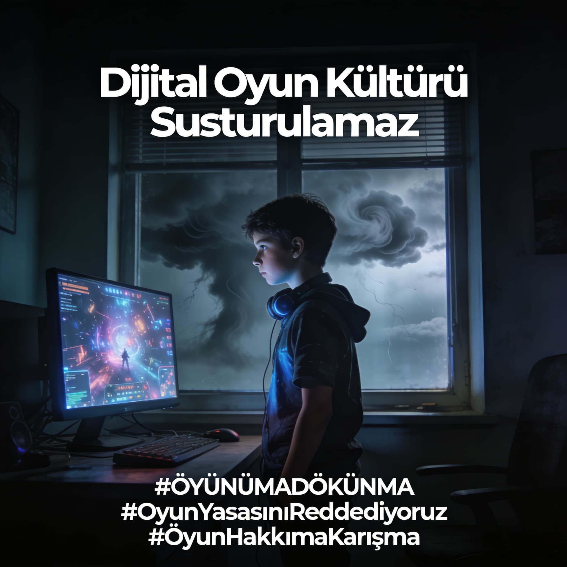 AI generated: Create a bold, cinematic square (1:1) social media poster designed for X and Instagram. 

Theme: A d...
