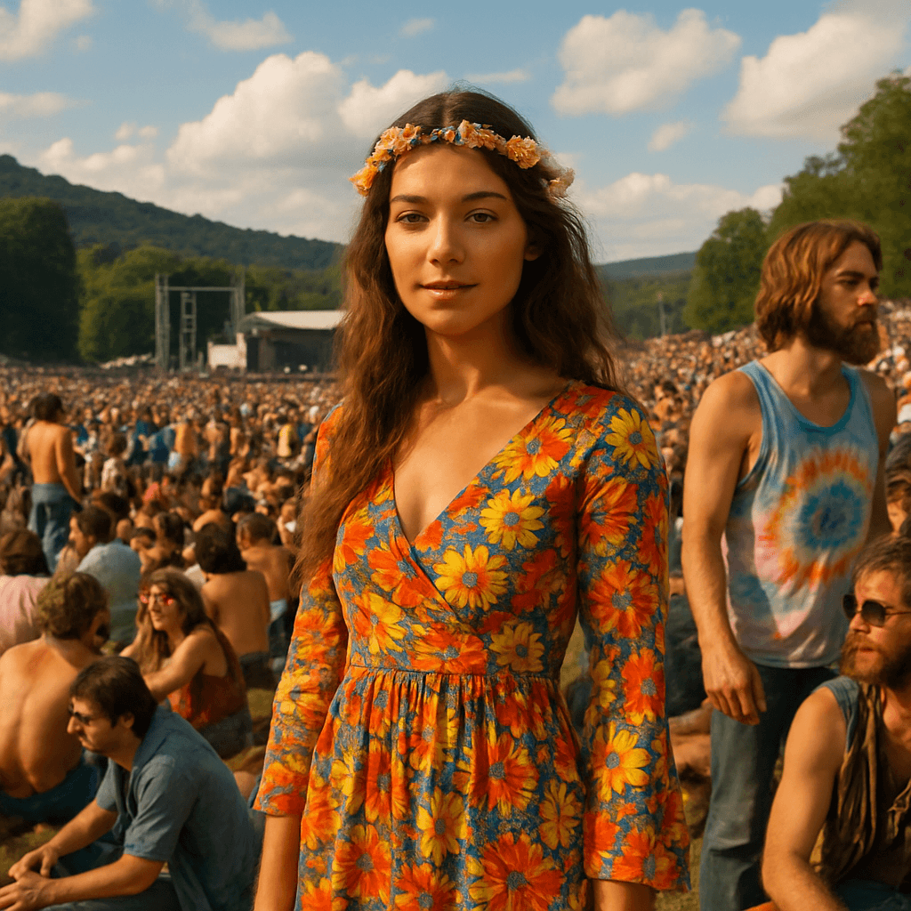 AI generated: A hyper-realistic photograph captures the electrifying atmosphere of an alluringly vibrant summer da...