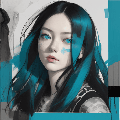 AI generated: Print collage featuring a woman's face, blending influences from artists like Josef Kote and Antonio...