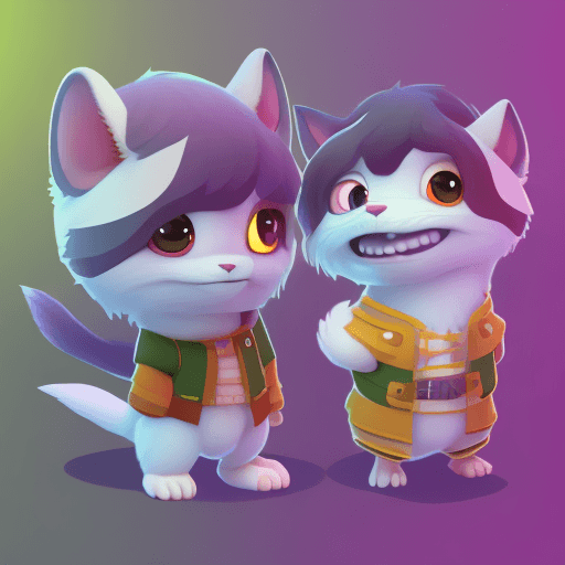 AI generated: furry, anthro, full body, isometric, 3d, cute, Little adorable chibi graphics, disney pixar Style, c...