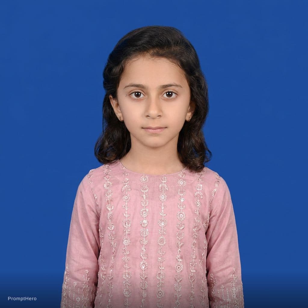 AI generated: Make professional Passport size photgraph with blue background. 