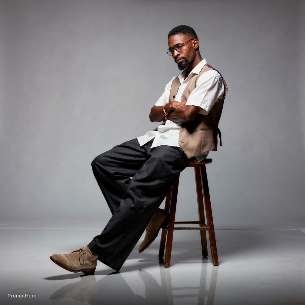 AI generated: Image-to-image: ultra realistic high-end studio portrait of the same man from the input image, keep ...