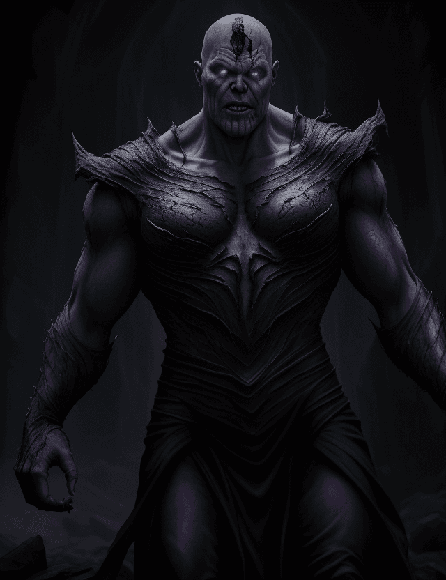 AI generated: Scary ancient thanos male Strigoi vampire, horror, ultra-detailed, HDR, dramatic lighting --ar 9:16 ...