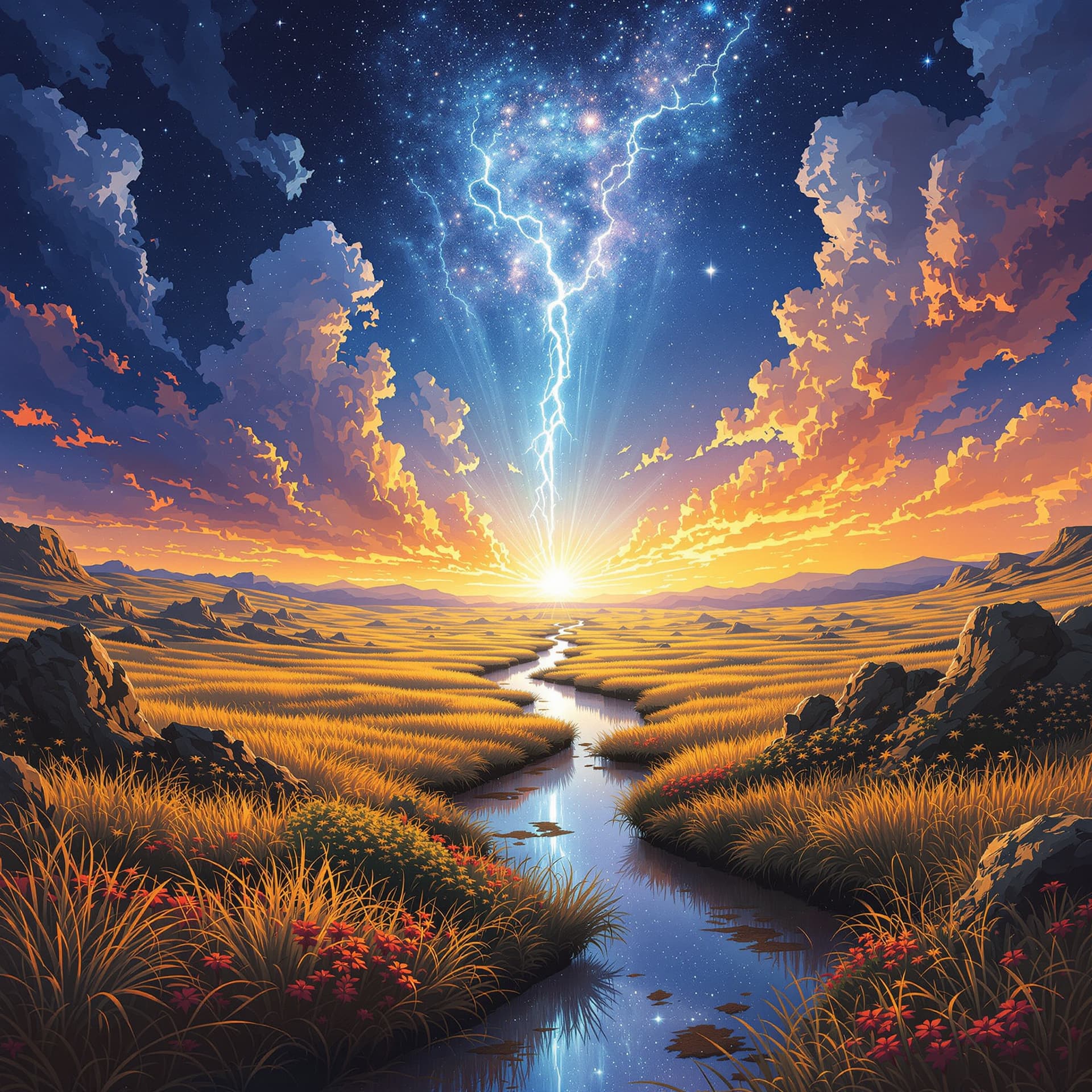 AI generated: stunning masterful illustration, brilliant hyper realistic captured moment in time. Perfectly balanc...