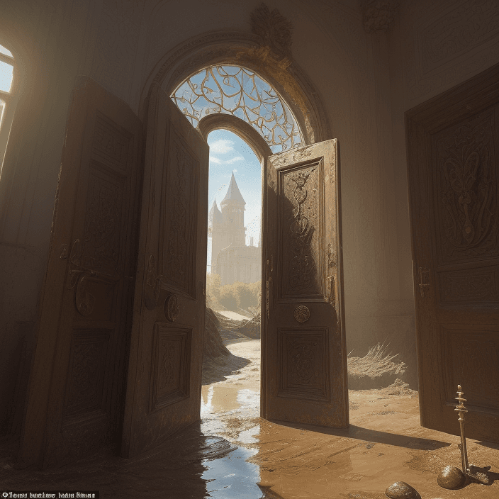 AI generated: One morning, as the sun shone bright in the sky, Matt discovered a glittering bronze key in the mudd...