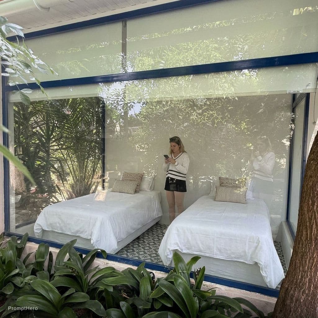 AI generated: Put the beds closer to the window. 