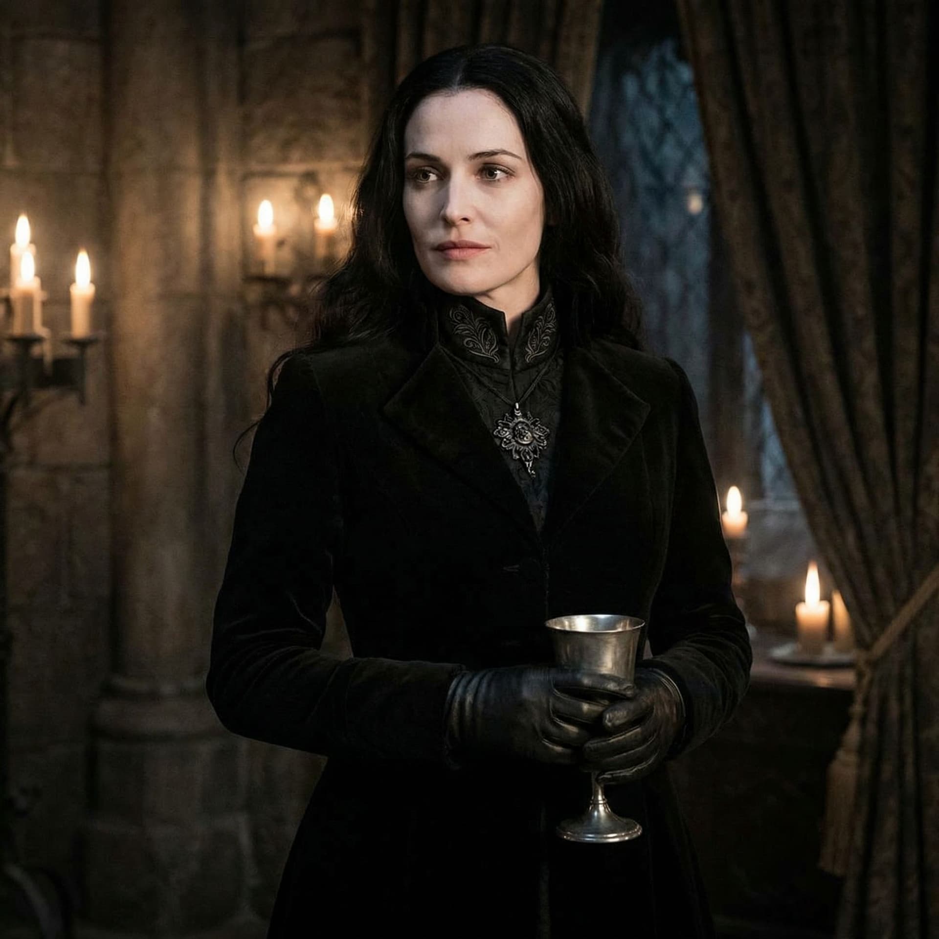 AI generated: Dominant female vampire