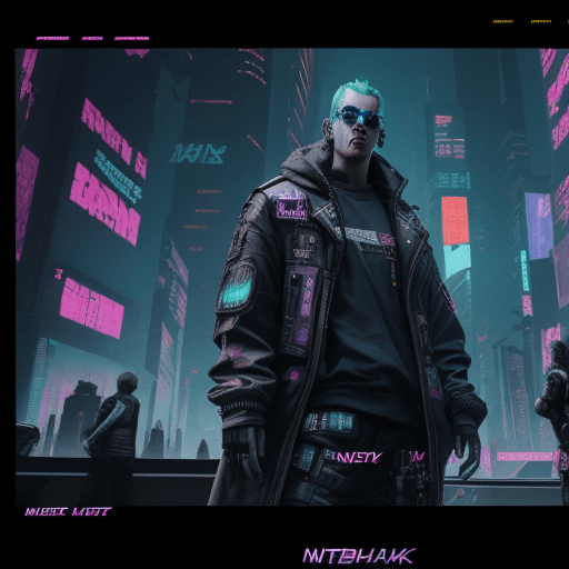 AI generated: cyberpunk website