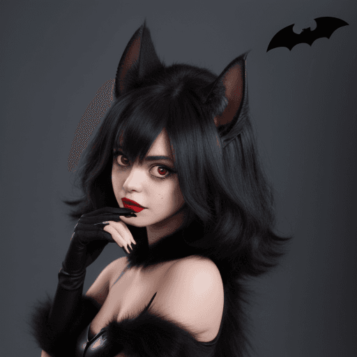 AI generated: furry bat girl