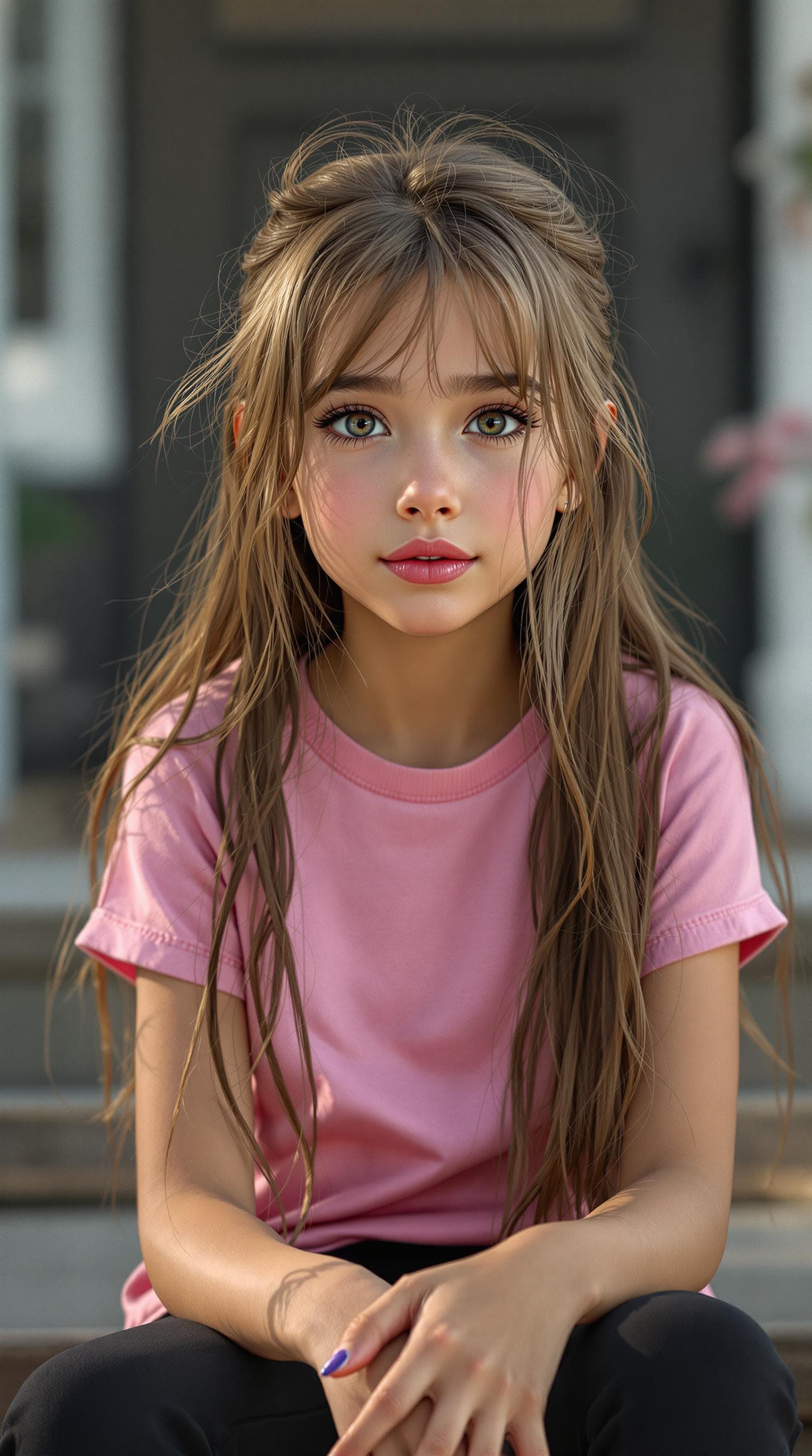 AI generated: djrny-v4 style, score_13, score_28_up, score_37_up, a professional photo of a the beautiful 8 year o...