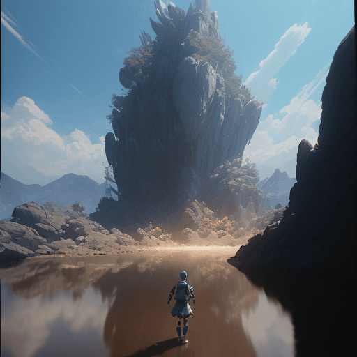 AI generated: ps 4 gameplay screenshot. octane render. cinematographic framing. art direction by akira toriyama. c...
