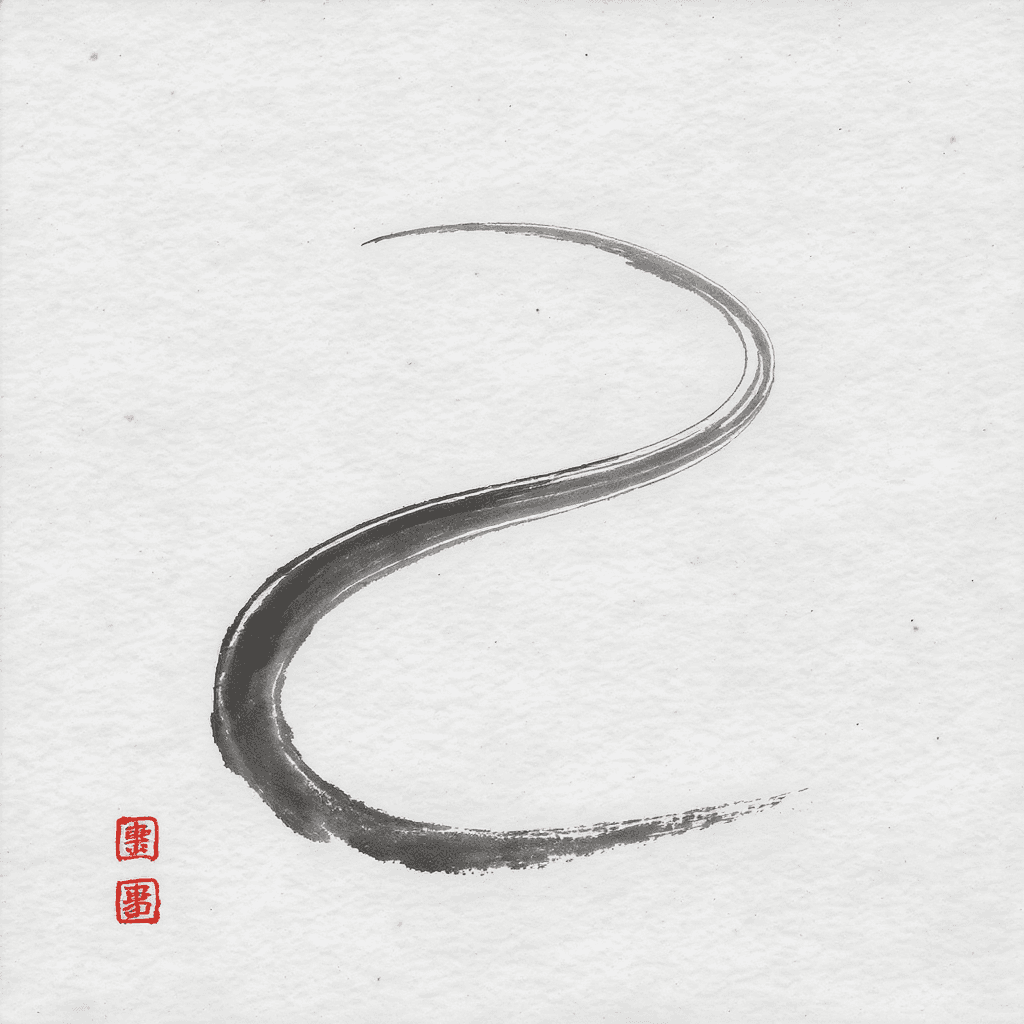 AI generated: Ink drawing, for uploaded image, sumi-e style on paper texture, monochromatic linear brushstrokes, c...