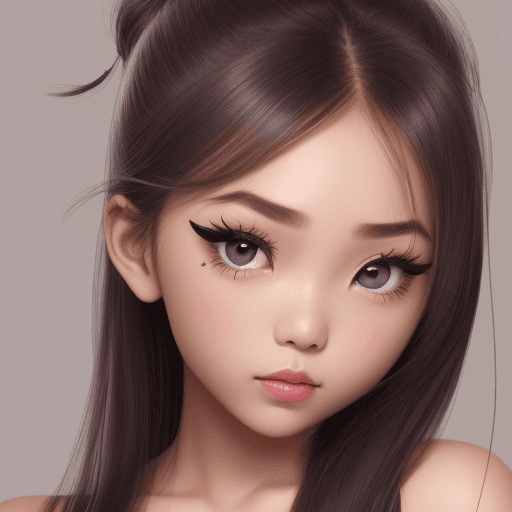 AI generated: Beautyfull girl with Fokus on Eyebrow--v 5
