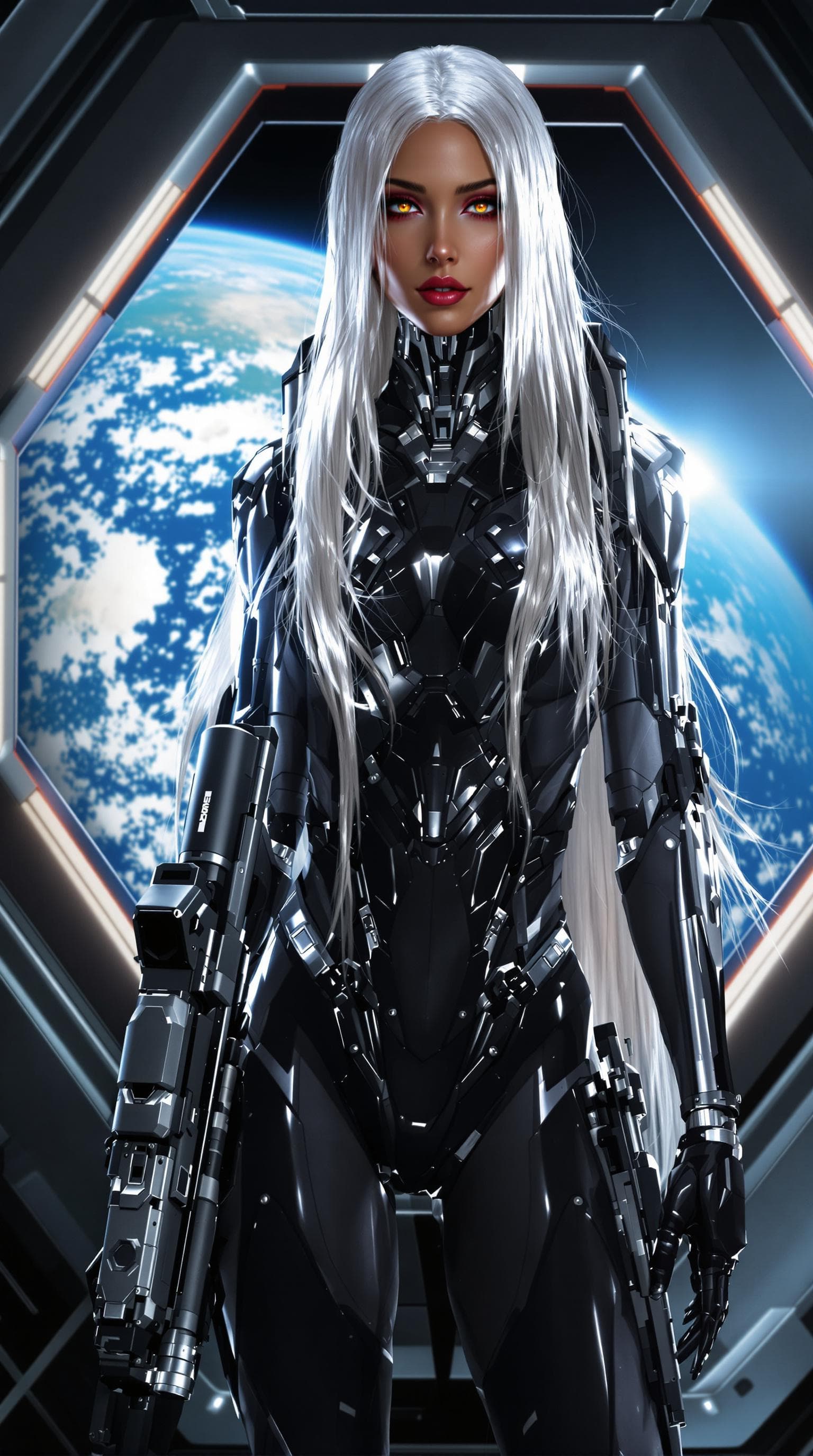 AI generated: exceptionally beautiful mechanical android (age 18) girl, (futuristic), (masterpiece), (realistic), ...