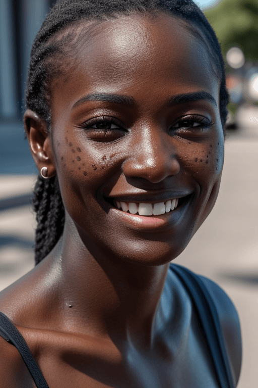 AI generated: ((photorealistic):1.1), (raw, 8k:1.2), (textured skin, skin pores:1.2), (moles:0.8), (imperfect skin...