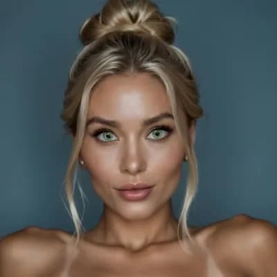 AI generated video: high-resolution photo of a Blond woman with Big green eyes , photorealistic, UHD, optimal photograph...