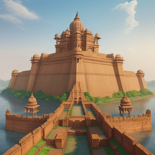 AI generated: historic city in India has a rich and heroic history. It is famous for its fort, palace, temples, an...