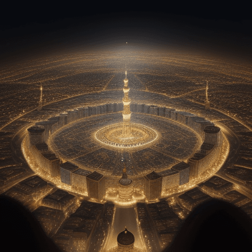 AI generated: image of the city of mecca in arabic style