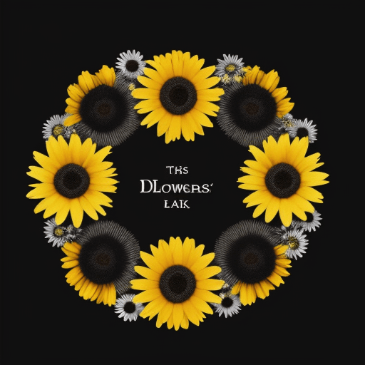 AI generated: This is a book cover. It depicts realistic flowers. These are black daisies. The entire cover should...